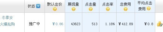 優(yōu)化后直通車數(shù)據(jù)