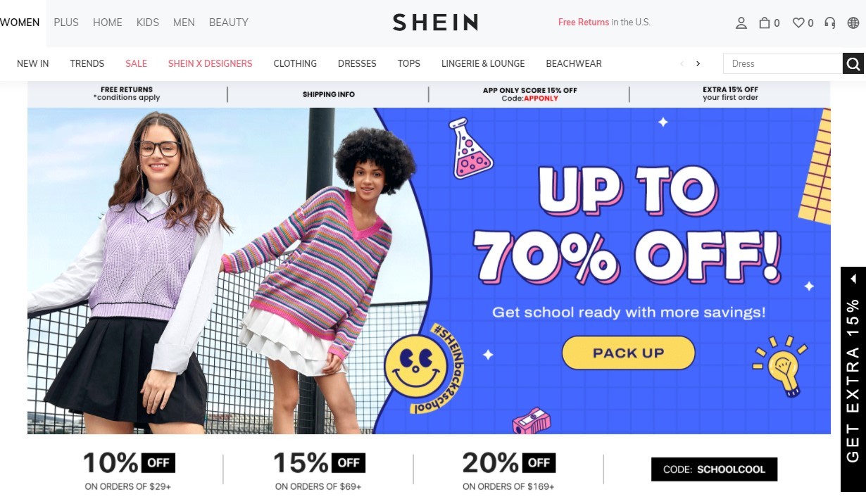 Shein成西班牙人最喜愛APP之一 評分僅次于Zalando