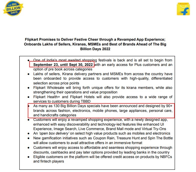 Flipkart平臺新賣家數量相比去年增長220%